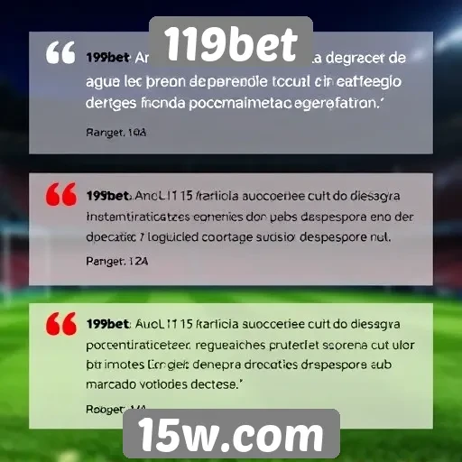 Opiniões de usuários sobre a experiência no 119bet